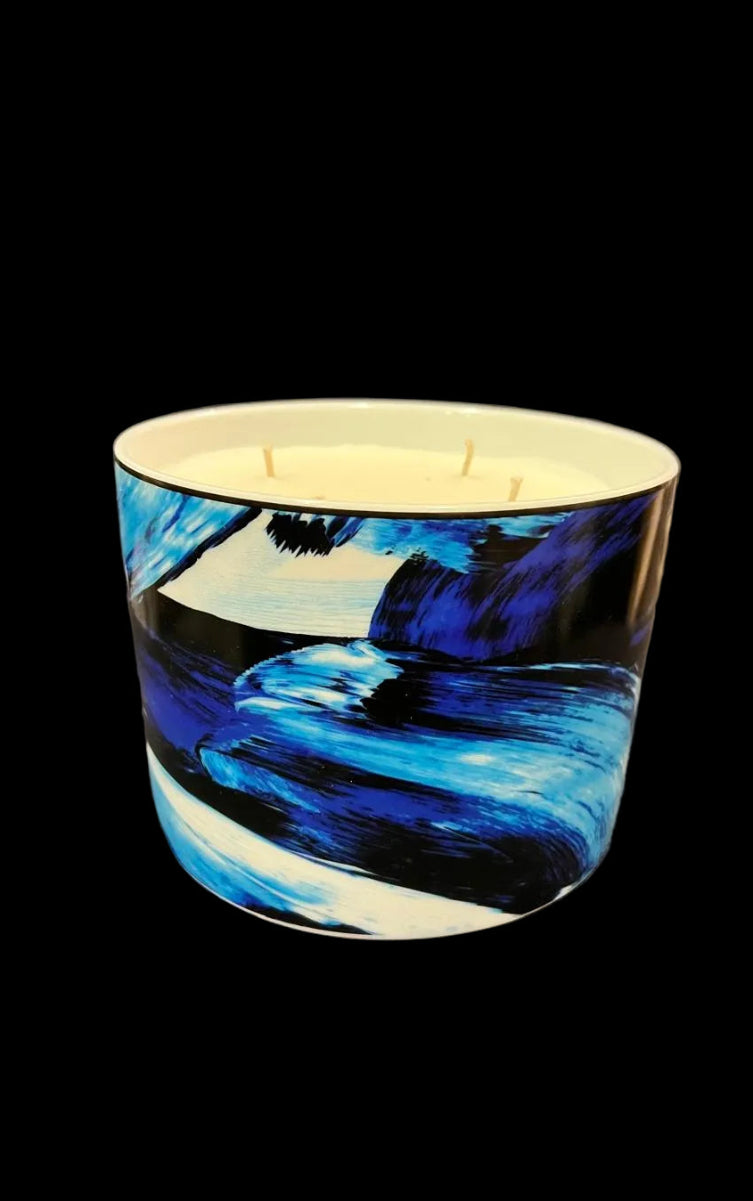 Porcelain Candle “Blue Waves”