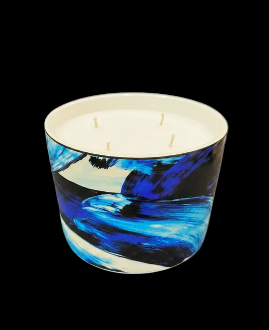 Porcelain Candle “Blue Waves”