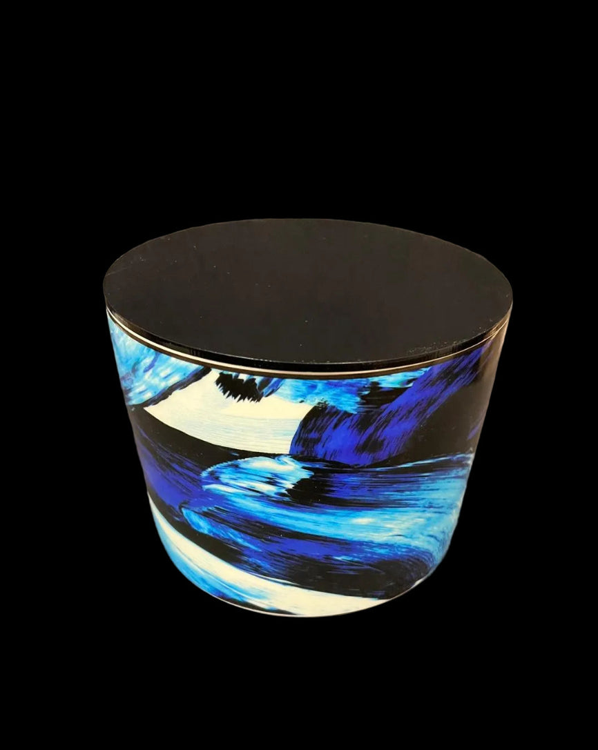 Porcelain Candle “Blue Waves”
