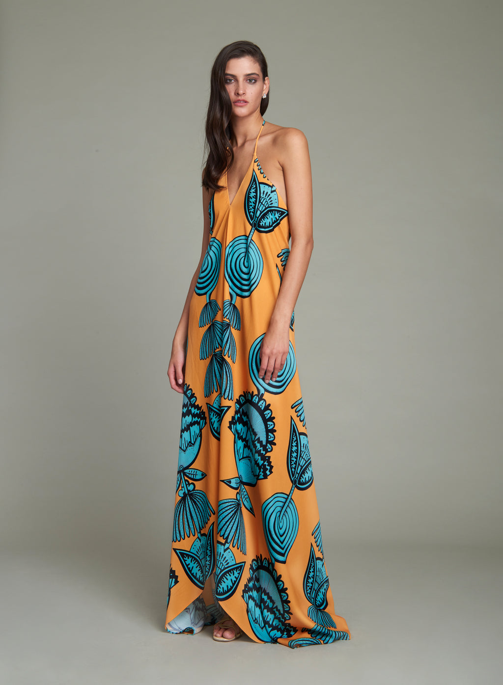 DAPHNE Tulips - Orange / Emerald