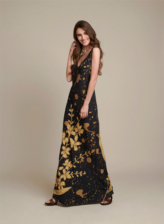 INDRA Flower - Black / Gold