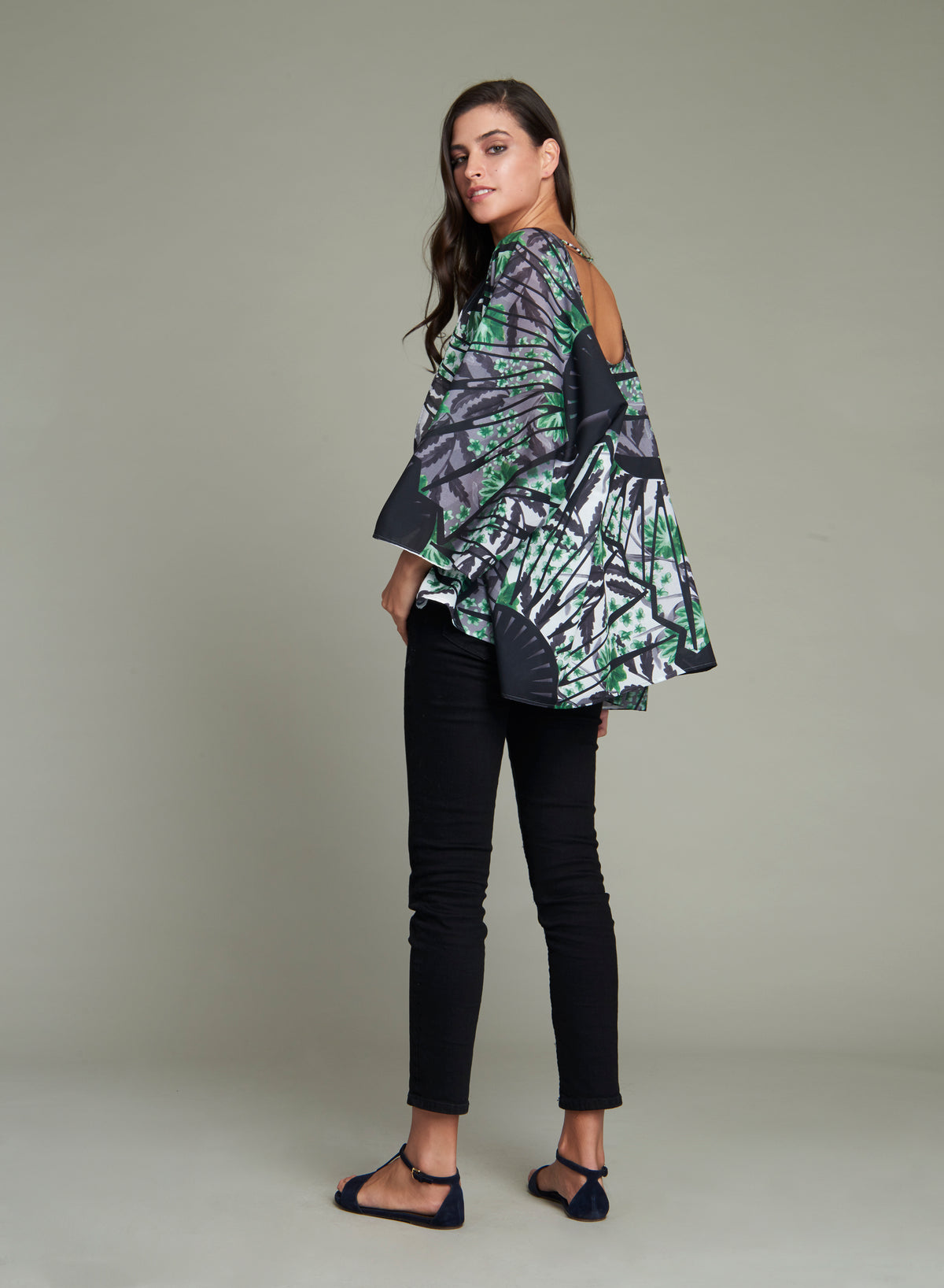 JIMENA Abanico - Green / Black