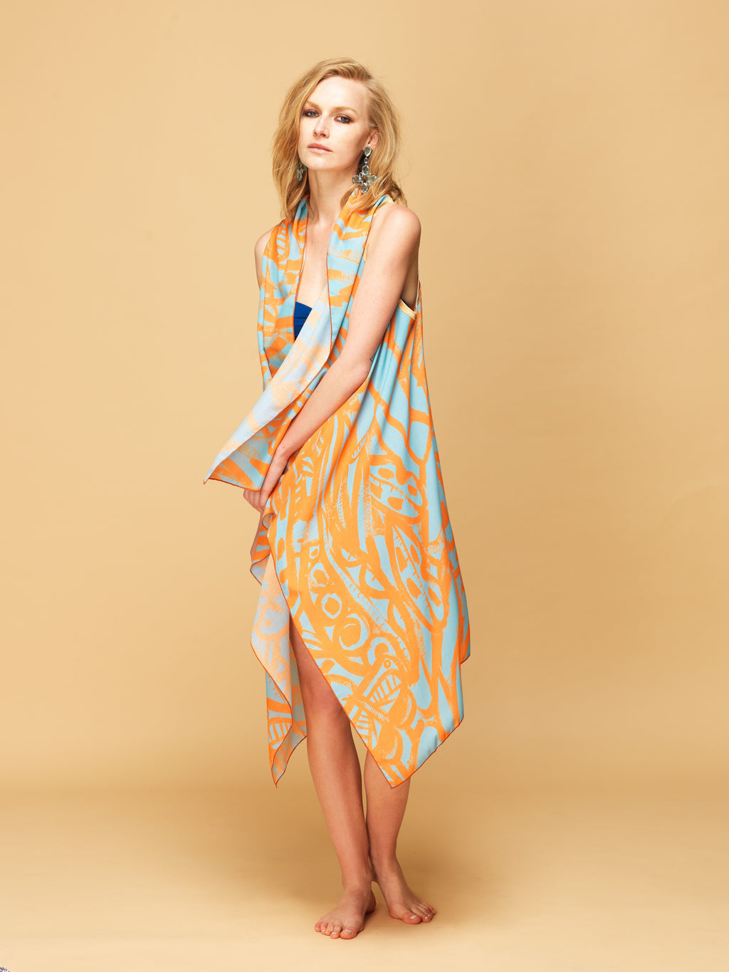 VALERIA Phyllo - Orange And Turquoise W / Gold