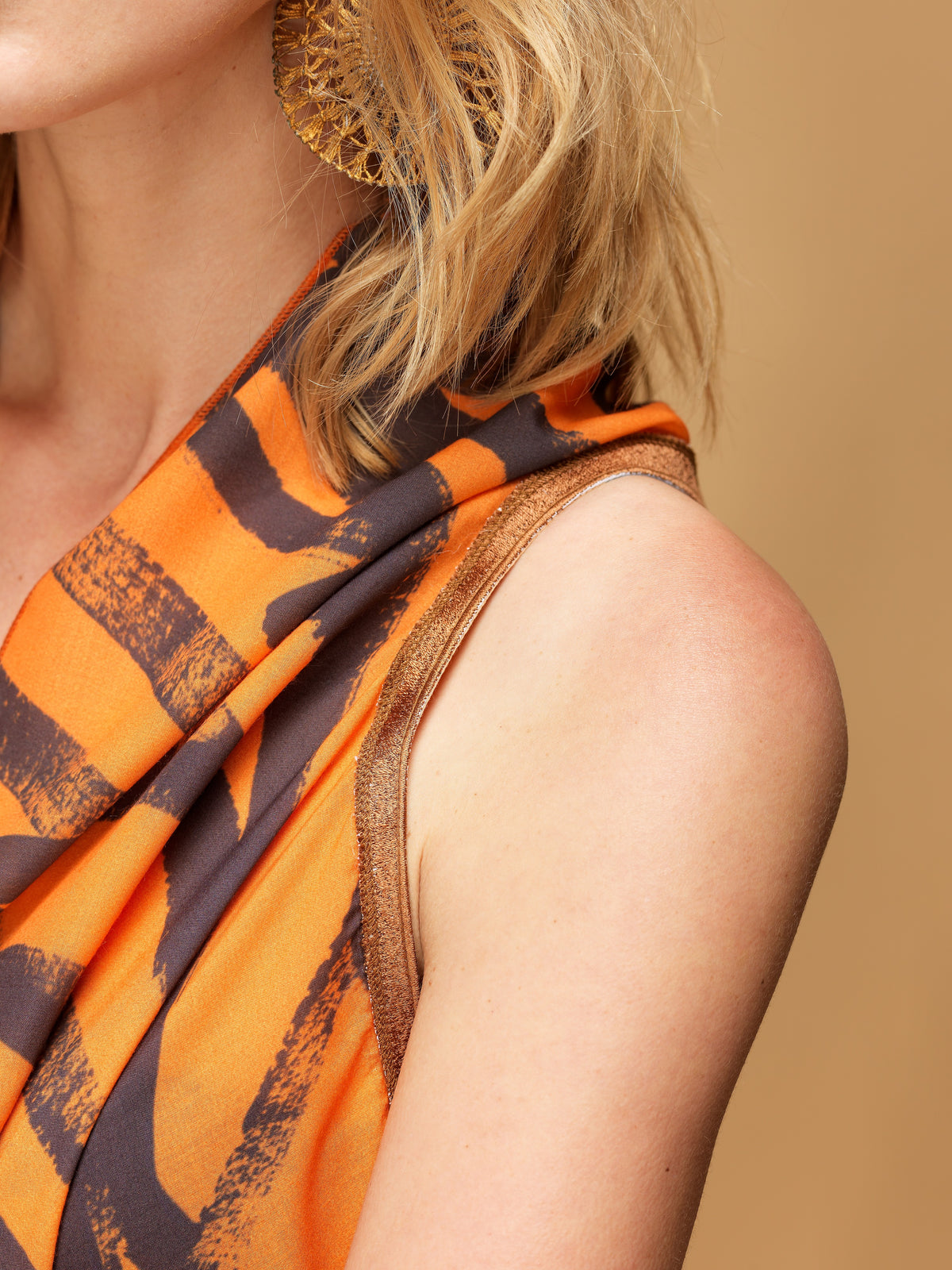 VALERIA Phyllo - Orange And Brown W / Brown